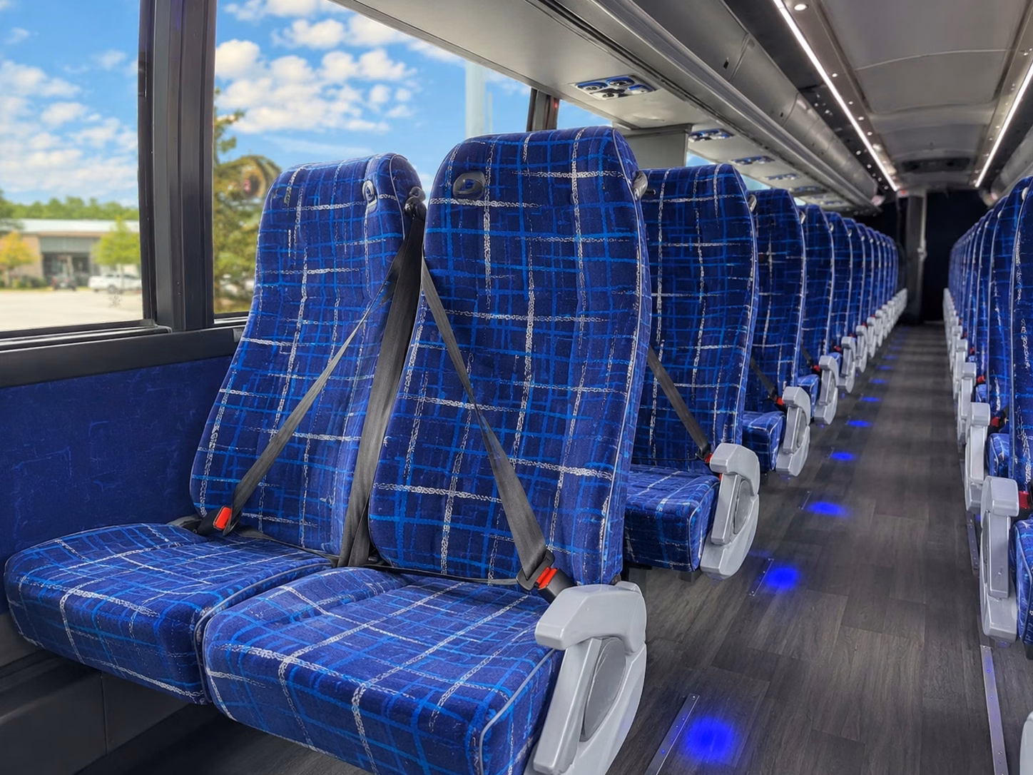 56 passenger charter bus interior