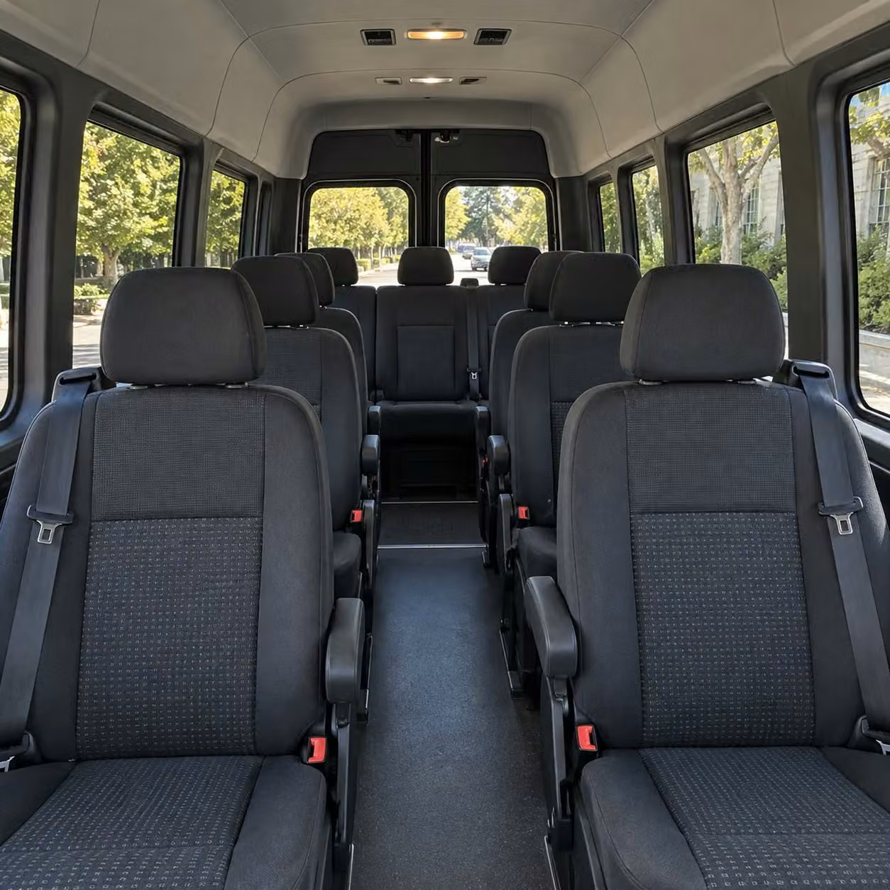 sprinter van with driver inside